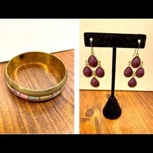 Indian bangle and drop earrings